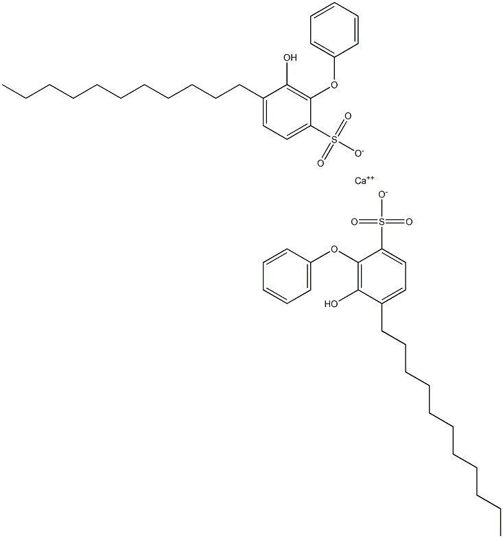 Bis(6-hydroxy-5-undecyl[oxybisbenzene]-2-sulfonic acid)calcium salt Structure