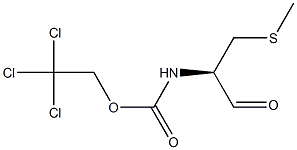 (R)-2-[(2,2,2-Trichloroethoxycarbonyl)amino]-3-[methylthio]propanal 구조식 이미지