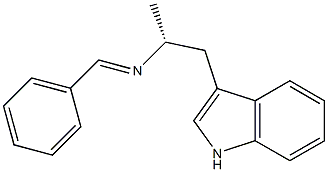 (-)-3-[(R)-2-(Benzylideneamino)propyl]-1H-indole 구조식 이미지