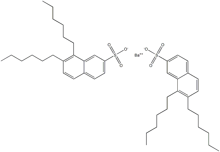 Bis(7,8-dihexyl-2-naphthalenesulfonic acid)barium salt Structure
