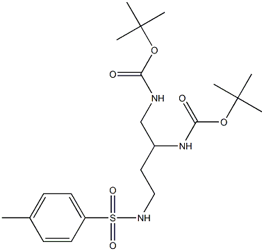 N,N'-Bis(tert-butoxycarbonyl)-N''-tosyl-1,2,4-butanetriamine 구조식 이미지