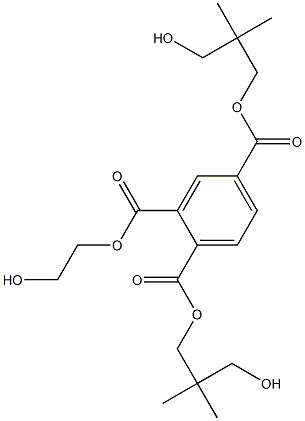 1,2,4-Benzenetricarboxylic acid 2-(2-hydroxyethyl)1,4-bis(3-hydroxy-2,2-dimethylpropyl) ester Structure