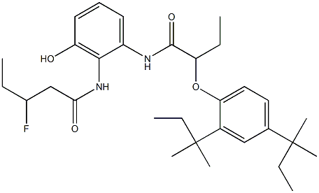 6-(3-Fluoropentanoylamino)-5-[2-(2,4-di-tert-amylphenoxy)butyrylamino]phenol 구조식 이미지