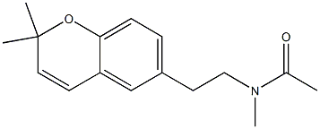 N-[2-(2,2-Dimethyl-2H-1-benzopyran-6-yl)ethyl]-N-methylacetamide 구조식 이미지