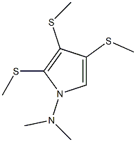 N,N-Dimethyl-2,3,4-tris(methylthio)-1H-pyrrol-1-amine 구조식 이미지