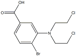 3-[Bis(2-chloroethyl)amino]-4-bromobenzoic acid 구조식 이미지