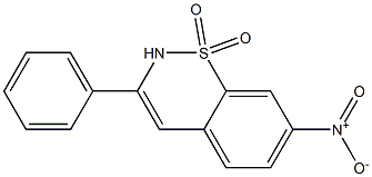 3-Phenyl-7-nitro-2H-1,2-benzothiazine 1,1-dioxide 구조식 이미지