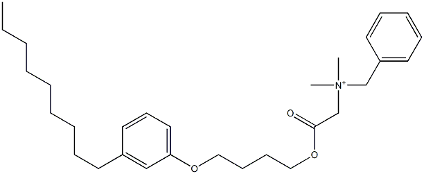 N,N-Dimethyl-N-benzyl-N-[[[4-(3-nonylphenyloxy)butyl]oxycarbonyl]methyl]aminium Structure