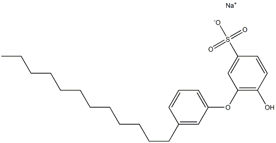 6-Hydroxy-3'-dodecyl[oxybisbenzene]-3-sulfonic acid sodium salt Structure
