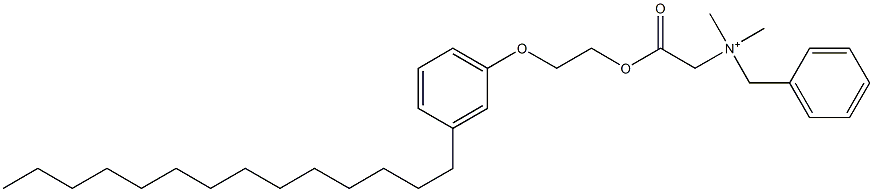 N,N-Dimethyl-N-benzyl-N-[[[2-(3-tetradecylphenyloxy)ethyl]oxycarbonyl]methyl]aminium Structure