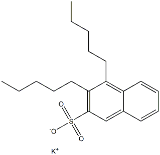 3,4-Dipentyl-2-naphthalenesulfonic acid potassium salt Structure