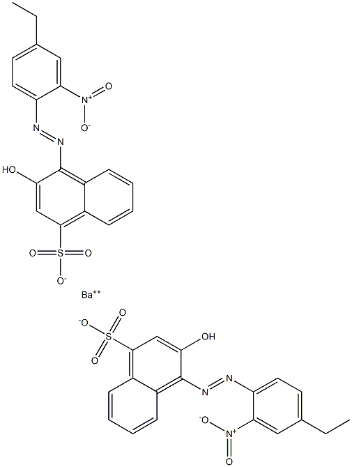 Bis[1-[(4-ethyl-2-nitrophenyl)azo]-2-hydroxy-4-naphthalenesulfonic acid]barium salt Structure