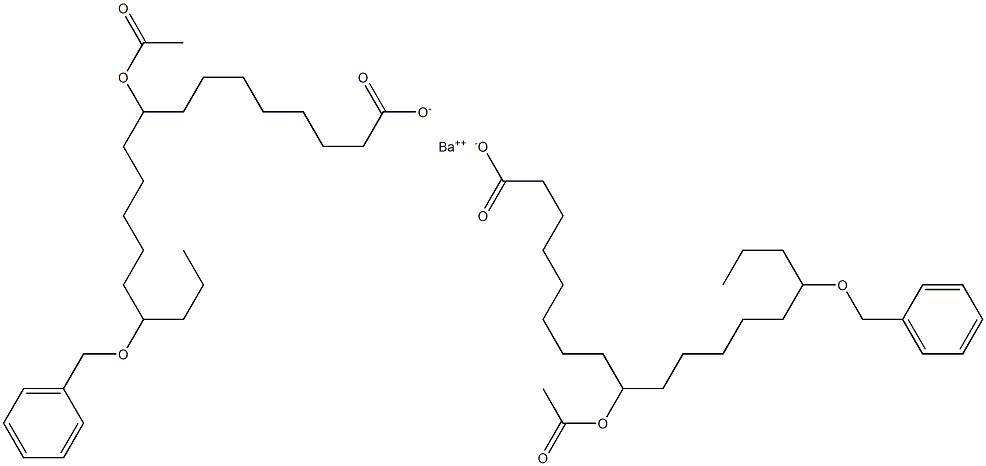 Bis(15-benzyloxy-9-acetyloxystearic acid)barium salt 구조식 이미지