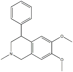 1,2,3,4-Tetrahydro-6,7-dimethoxy-2-methyl-4-phenylisoquinoline 구조식 이미지