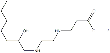 3-[N-[2-[N-(2-Hydroxyheptyl)amino]ethyl]amino]propionic acid lithium salt Structure