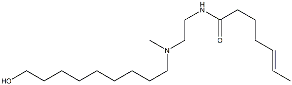 N-[2-[N-(9-Hydroxynonyl)-N-methylamino]ethyl]-5-heptenamide Structure