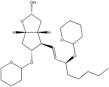 (1S,3S,5R,6R,7R)-7-(Tetrahydro-2H-pyran-2-yloxy)-6-[(1E,3S)-3-(tetrahydro-2H-pyran-2-yloxy)-1-octenyl]-2-oxabicyclo[3.3.0]octan-3-ol 구조식 이미지