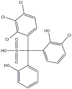 (3-Chloro-2-hydroxyphenyl)(2,3,4-trichlorophenyl)(2-hydroxyphenyl)methanesulfonic acid Structure