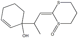 2-[2-(1-Hydroxy-2-cyclohexenyl)propylidene]-1,3-dithiane 1-oxide Structure