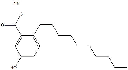 2-Decyl-5-hydroxybenzoic acid sodium salt 구조식 이미지