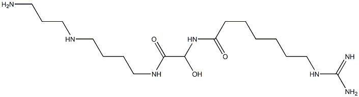 7-Guanidino-N-[1-hydroxy-2-[4-(3-aminopropylamino)butylamino]-2-oxoethyl]heptanamide 구조식 이미지