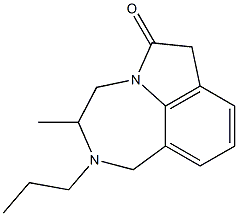 1,2,3,4-Tetrahydro-3-methyl-2-propylpyrrolo[3,2,1-jk][1,4]benzodiazepin-6(7H)-one Structure
