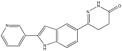 6-[2-(3-Pyridinyl)-1H-indol-5-yl]-4,5-dihydropyridazin-3(2H)-one 구조식 이미지