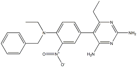 2,4-Diamino-6-ethyl-5-(3-nitro-4-[ethyl(benzyl)amino]phenyl)pyrimidine 구조식 이미지