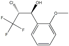 (1S,2R)-2-Chloro-3,3,3-trifluoro-1-(2-methoxyphenyl)-1-propanol 구조식 이미지