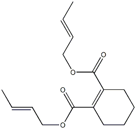 1-Cyclohexene-1,2-dicarboxylic acid bis(2-butenyl) ester 구조식 이미지