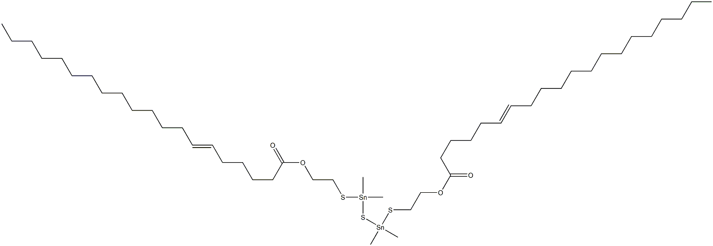 Bis[dimethyl[[2-(5-nonadecenylcarbonyloxy)ethyl]thio]stannyl] sulfide Structure