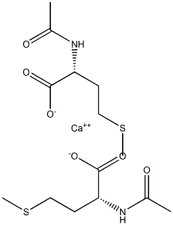 Bis[(R)-2-acetylamino-4-(methylthio)butyric acid]calcium salt Structure