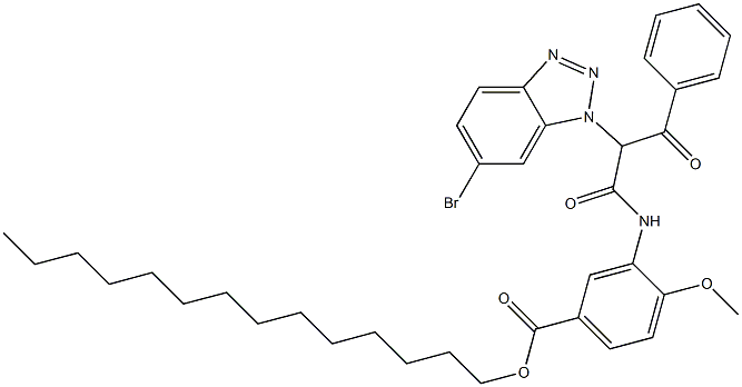 3-[3-Phenyl-2-(6-bromo-1H-benzotriazol-1-yl)-1,3-dioxopropylamino]-4-methoxybenzoic acid tetradecyl ester Structure