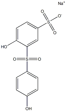 3-(4-Hydroxyphenylsulfonyl)-4-hydroxybenzenesulfonic acid sodium salt Structure