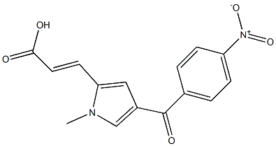 (E)-3-[1-Methyl-4-[4-nitrobenzoyl]-1H-pyrrol-2-yl]acrylic acid Structure