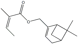 (2Z)-2-Methyl-2-butenoic acid [(6,6-dimethylbicyclo[3.1.1]hepta-2-ene-2-yl)methyl] ester Structure