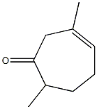 3-Methyl-7-methyl-3-cyclohepten-1-one Structure