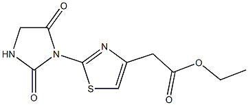 2-(2,5-Dioxoimidazolidin-1-yl)-4-thiazoleacetic acid ethyl ester 구조식 이미지