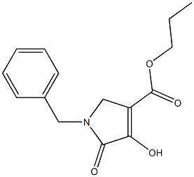 1-Benzyl-2,5-dihydro-4-hydroxy-5-oxo-1H-pyrrole-3-carboxylic acid propyl ester Structure