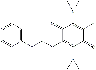 3-Methyl-6-(3-phenylpropyl)-2,5-di(1-aziridinyl)-p-benzoquinone Structure