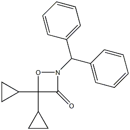 4,4-Dicyclopropyl-2-(diphenylmethyl)-1,2-oxazetidin-3-one 구조식 이미지