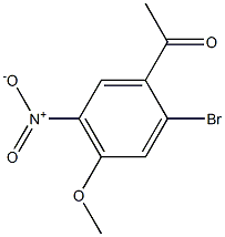 1-(2-Bromo-4-methoxy-5-nitro-phenyl)-ethanone 구조식 이미지