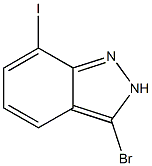 3-Bromo-7-iodo-2H-indazole 구조식 이미지