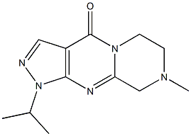 1-isopropyl-8-methyl-6,7,8,9-tetrahydropyrazino[1,2-a]pyrazolo[3,4-d]pyrimidin-4(1H)-one Structure