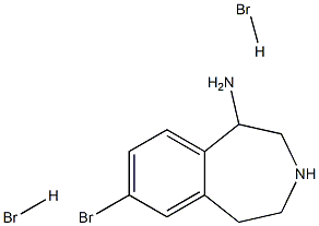 7-bromo-2,3,4,5-tetrahydro-1H-benzo[d]azepin-1-amine dihydrobromide Structure