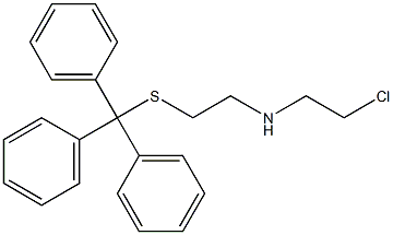 2-chloro-N-(2-(tritylthio)ethyl)ethan-1-amine 구조식 이미지