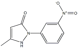 3-Methyl-1-(3'-nitrophenyl)-5-pyrazolone 구조식 이미지
