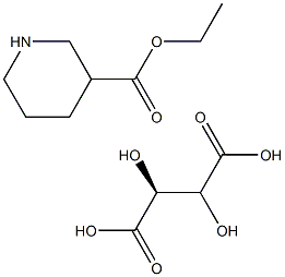 (S)-3-Piperidinecarboxylic acid ethyl ester-tartrate 구조식 이미지