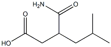 (+) - 3-carbamoyl-5-methyl - hexanoic acid 구조식 이미지