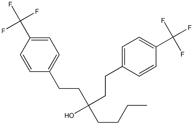 1,5-bis-(4-trifluoromethylphenyl)-3-butyl-3-pentanol Structure